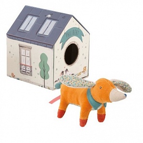 Мягкая игрушка - собака Филиберт с конурой (Moulin Roty, 642524)